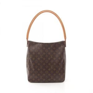 LOUIS VUITTON Brown Monogram Leather Looping GM Shoulder Bag